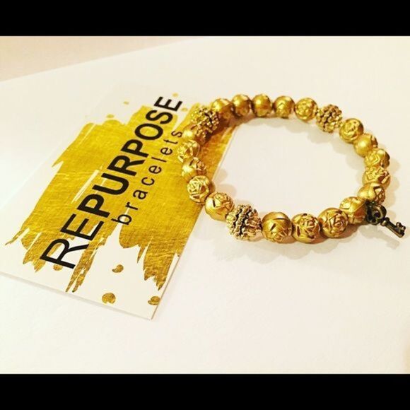 REPURPOSE bracelets Gold Roses CC - Picture 1 of 3
